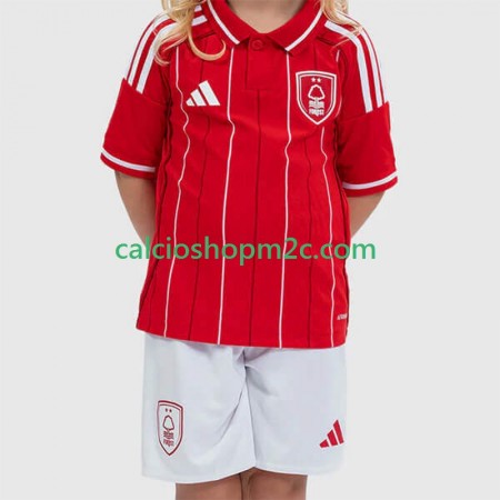 Nottingham Forest Bambino Maglia Prima 2025/2026 Manica Corta